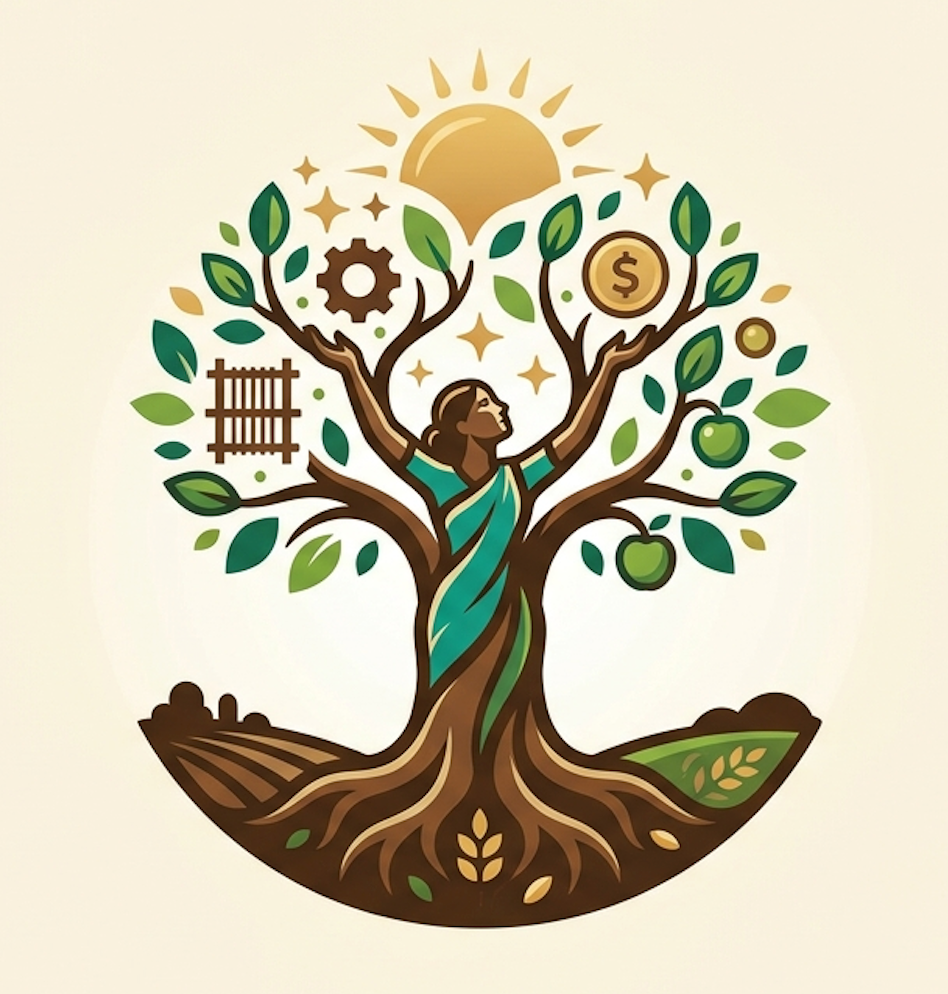 Indian rural farmers working together